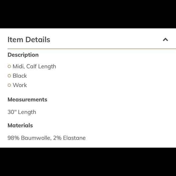 Black Mid Length Skirt - Picture 5 of 5